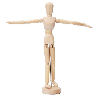 Wooden Wood Figure 12 Manikin Mannequin Human Artist Drawing Model